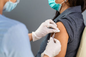 receiving vaccine